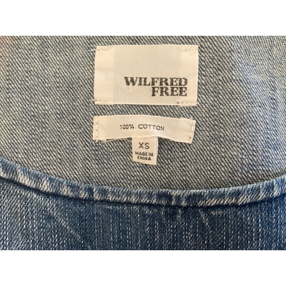 Aritzia Wilfred Free Denim Dress or Shirt, XS, Pockets, Boho, Cottagecore, Beach - Picture 4 of 7